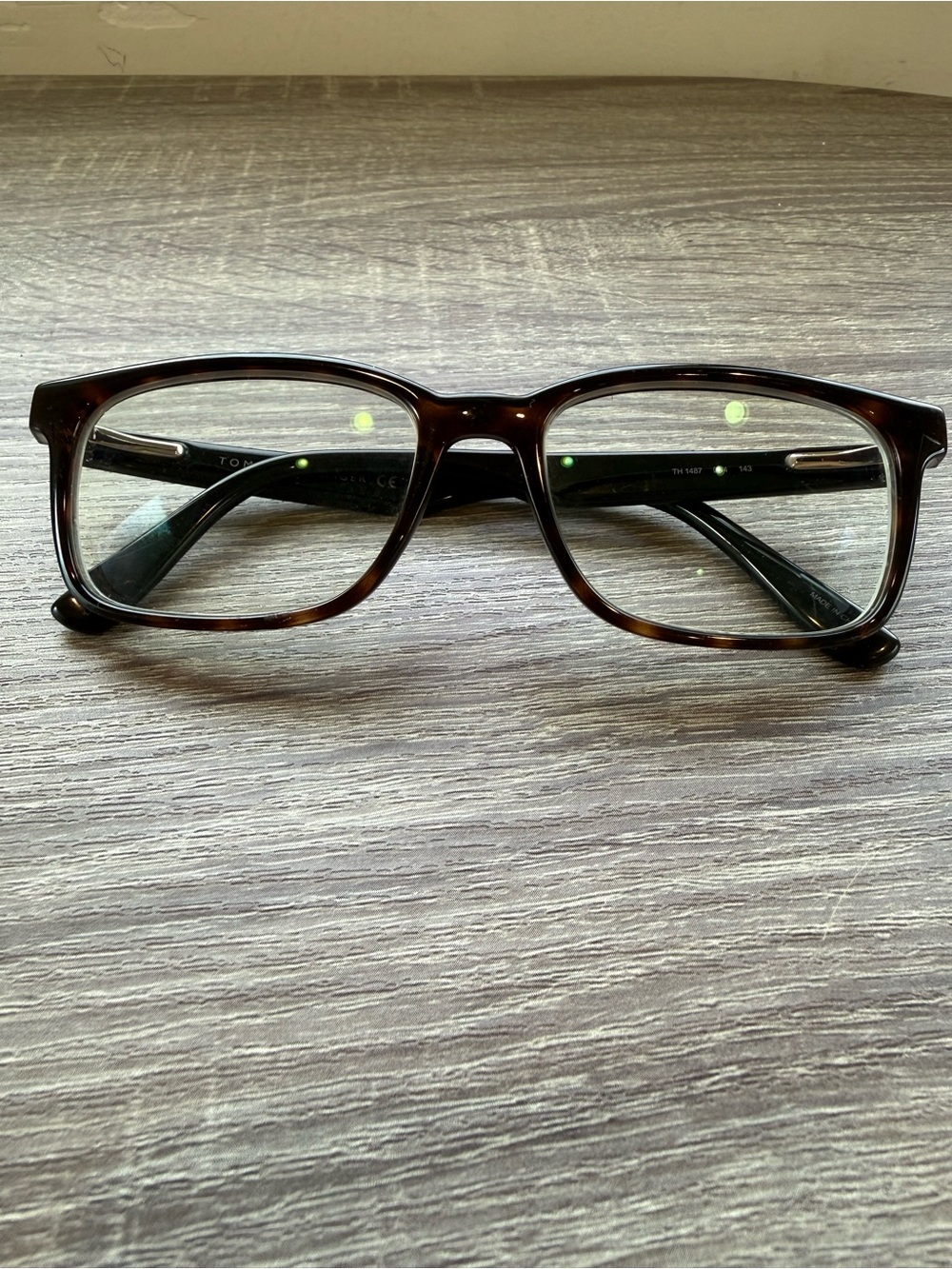Tommy Hilfiger Brown Tortoiseshell Men's Square Glasses